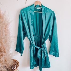Victoria’s Secret| Green silk robe